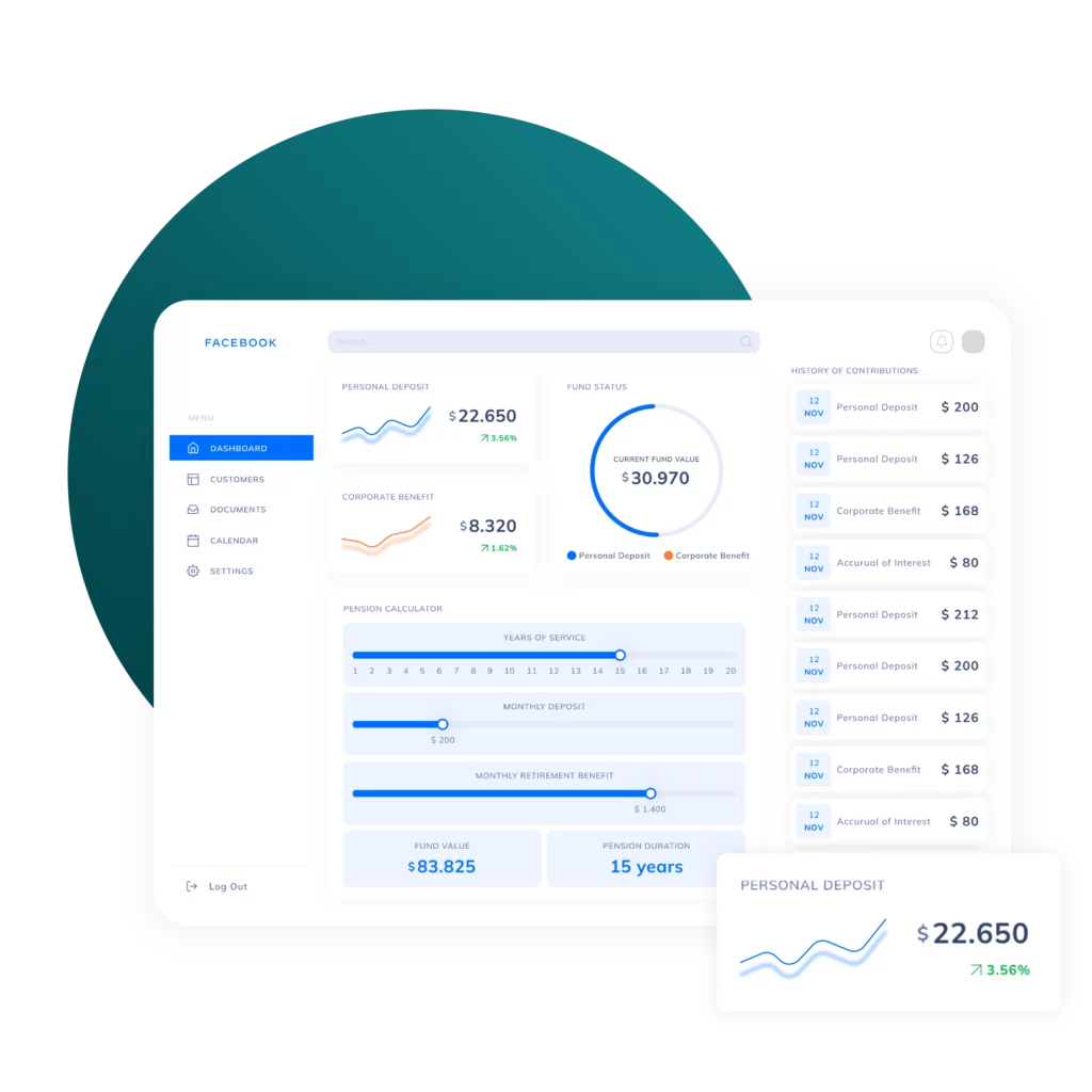 לוח בקרה להצגת נתונים פיננסיים