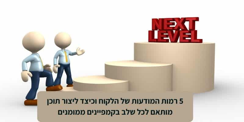 5 רמות המודעות של הלקוח וכיצד ליצור תוכן מותאם לכל שלב בקמפיינים ממומנים