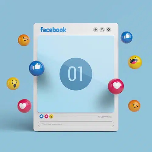 פוסט פייסבוק עם אימוגים צבעוניים