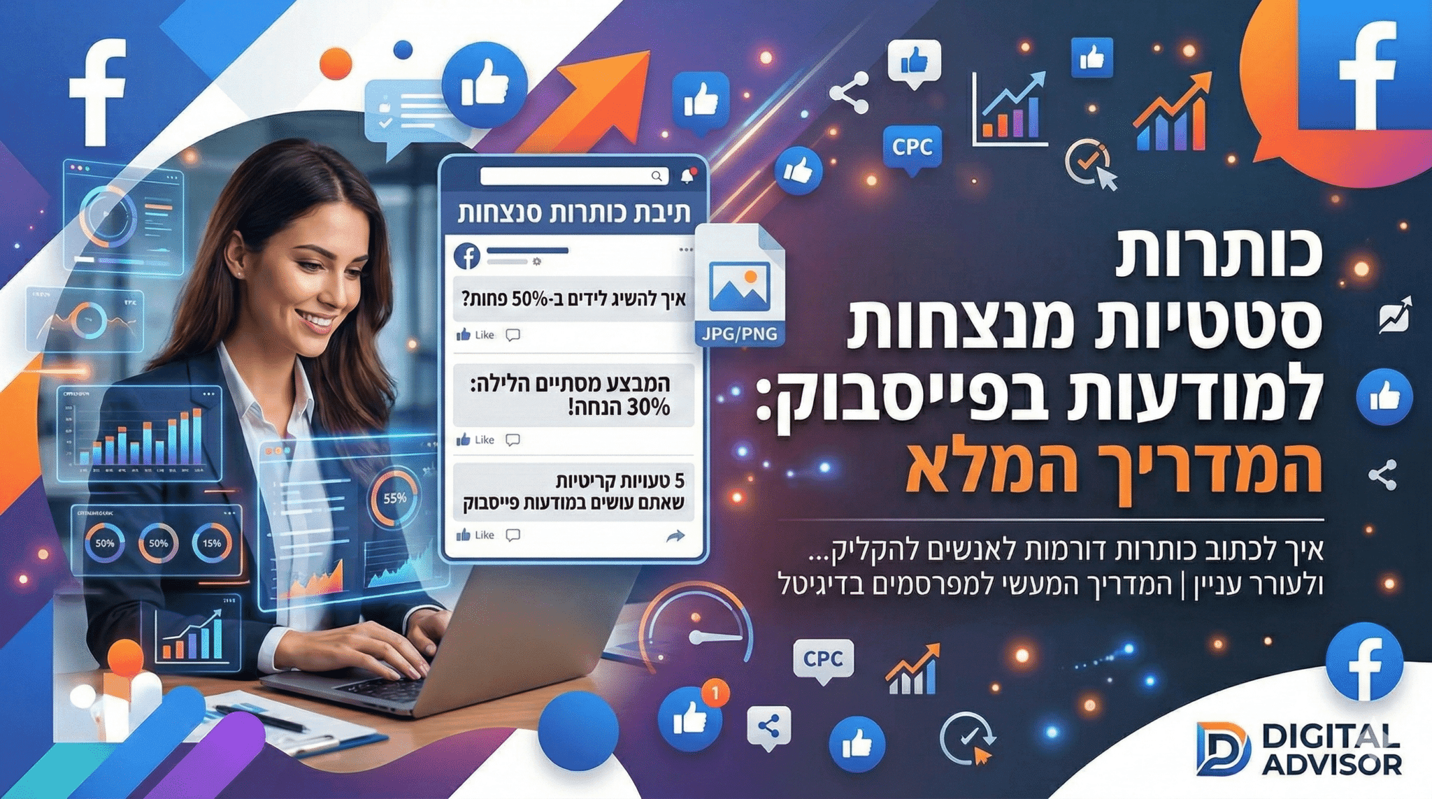כתיבת כותרות סטטיות מנצחות למודעות בפייסבוק המדריך המלא